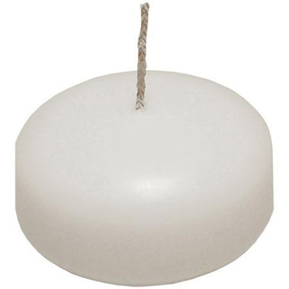 10 Pack of 6 Hour White Floating Candles - 5.8cm diameter - wedding party decoration V382-10WHITEFLOAT