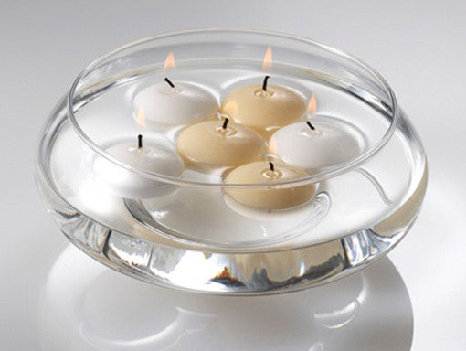 10 Pack of 6 Hour White Floating Candles - 5.8cm diameter - wedding party decoration V382-10WHITEFLOAT
