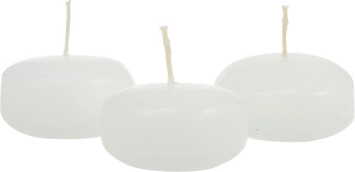 20 Pack of 6 Hour White Floating Candles - 5.8cm diameter - wedding party decoration V382-20WHITEFLOAT