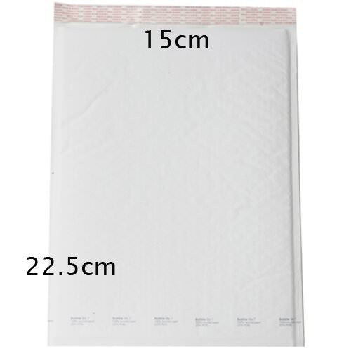 10 Piece Pack - 22.5cm x 15cm White Bubble Padded Envelope Bag Post Courier Shipping SMALL Self Seal V382-225X150PADENVE10