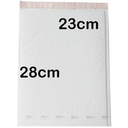 100 Piece Pack - 28 x 23cm White Bubble Padded Envelope Bag Post Courier Mailer Shipping Safe Fragile Self V382-28X23PADENV100