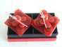 2 Red Lotus Floating Candles in Red Black Gift Box Set Birthday Xmas Valentine Mothers Day Gift Present V382-2REDLOTUSCANDLE