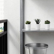 3 Pack of Artificial Succulent Potted Plants in White Plastic 6cm Pot Interior Decoration V382-3SUCCULENTPOTTED