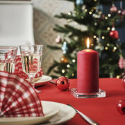 4 Pack Red Wax Pillar Advent Candles Xmas Wedding Party Table Room Centrepiece Decor Graduated sized 6 to V382-4REDWAXPILLAR