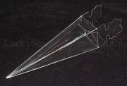 50 Pack of Clear Pyramid Triangle Shaped Small Clear Gift Box - Bomboniere Jewelry Gift Party Favor Model V382-50CONEPVCBOX