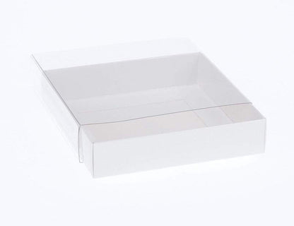 50 Pack of 10cm Square Invitation Coaster Favor Function product Presentation Cookie Biscuit Patisserie Gift V382-50INVBOXWH10X10X2