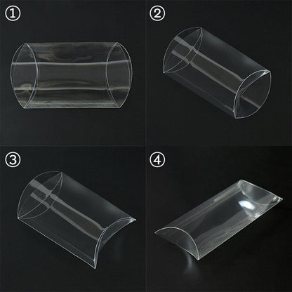 50 Pack of Pillow Rectangle Shaped Gift Box - Wedding or Product Bomboniere Jewelry Gift Party Favor Model V382-50PILLOWPVCBOX