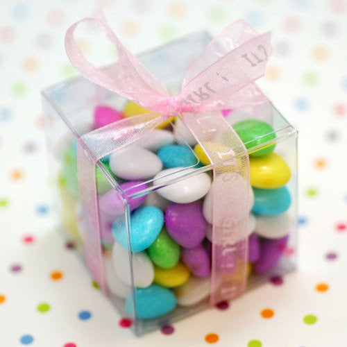 50 Pack of 8cm Square Cube - Product Showcase Clear Plastic Shop Display Storage Packaging Box V382-50PVC8X8X8