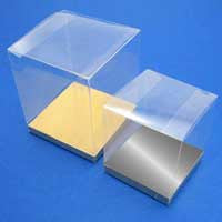 50 Pack of 9cm Sqaured Cube Gift Box - Product Showcase Clear Plastic Shop Display Storage Packaging Box V382-50PVC9X9X9