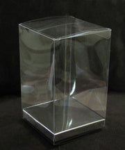 50 Pack of 5x8cm Clear PVC Plastic Folding Packaging Small rectangle/square Boxes for Wedding Jewelry Gift V382-50RECTPVC5X5X8