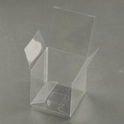 50 Pack of 8x8x10cm Clear PVC Plastic Folding Packaging Small rectangle/square Boxes for Wedding Jewelry Gift V382-50RECTPVC8X8X10
