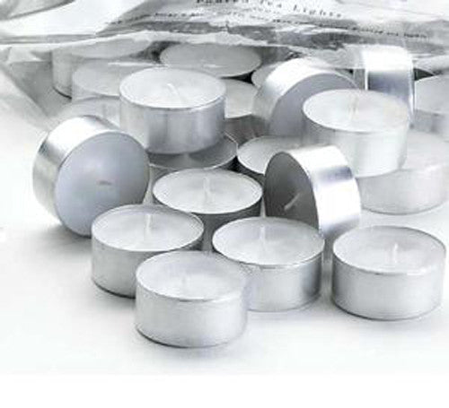 50 Pack Bulk Tea Light Candles - White Smokeless Tealights Unscented - 9 Hour Burn Time V382-9HRTLCANDLE50