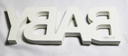 White Baby Nursery 30cm Sign Plaque Plate with Diamantes Newborn Gift Homeware Bedroom Decoration Wall Art V382-BABYPLAQUEWH
