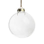 10 x Glass Bauble 6cm Diameter Round Clear with Silver Cap - table or tree centrepice personal memory theme V382-BAUBLE6CMX10