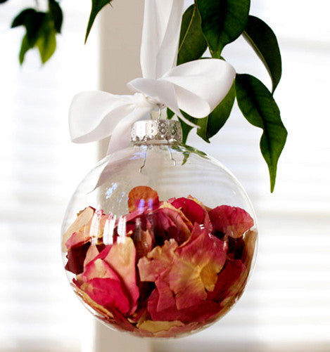 4 x Glass Bauble 6cm Diameter Round Clear with Silver Cap - table or tree centrepice personal memory theme V382-BAUBLE6CMX4