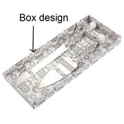 Bride Groom Cake Server Set Wedding Cake Knife and Silver Blade Server Set Boxed - Bride Groom Handles V382-BGSERVERSET