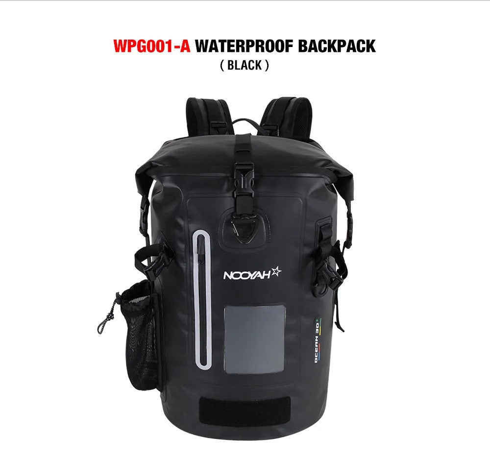 NOOYAH IPX8 Waterproof Bike Cycle Outdoor Sports Backpack Double-Layer Waterproof Bag V382-BLACKIPX8BKPKNOOY