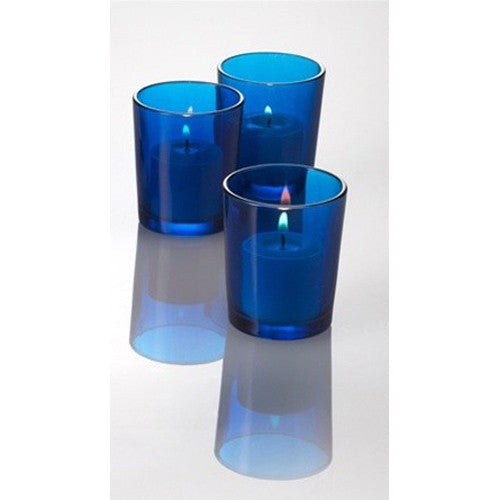 10 Pack Blue Glass Votive Tealight Candle Holders House Party Centerpiece Xmas Wedding Decor Glass V382-BLUCHX10