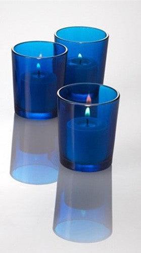 20 Pack Blue Glass Votive Tealight Candle Holders House Party Centerpiece Xmas Wedding Decor Glass V382-BLUCHX20