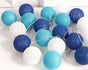 1 Set of 20 LED Blue 5cm Cotton Ball Battery Powered String Lights Christmas Gift Home Wedding Party Boys V382-BLUEBALLBATT20