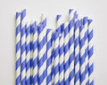 200 Pack Blue White Drinking Straws Biodegradable Eco Paper Birthday Party Event Bistro Bar Cafe Take Away V382-BLUESTRAW200
