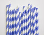 200 Pack Blue White Drinking Straws Biodegradable Eco Paper Birthday Party Event Bistro Bar Cafe Take Away V382-BLUESTRAW200
