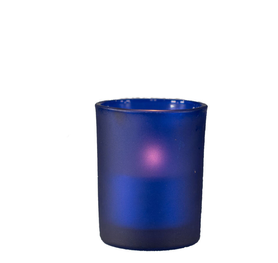 20 Pack Blue Frosted Glass Votive Tealight Candle Holders House Party Centerpiece Xmas Wedding Decor Glass V382-BLUFHX20