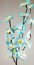 1 Set of 50cm H 20 LED Blue Frangipani Tree Branch Stem Fairy Light Wedding Event Party Function Table Vase V382-BLUFRANGISTEMBATT