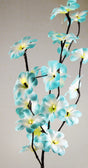 1 Set of 50cm H 20 LED Blue Frangipani Tree Branch Stem Fairy Light Wedding Event Party Function Table Vase V382-BLUFRANGISTEMBATT