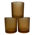 10 Pack Brown Frosted Glass Votive Tealight Candle Holders House Party Centerpiece Xmas Wedding Decor Glass V382-BROWNFHX10