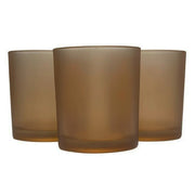 10 Pack Brown Frosted Glass Votive Tealight Candle Holders House Party Centerpiece Xmas Wedding Decor Glass V382-BROWNFHX10