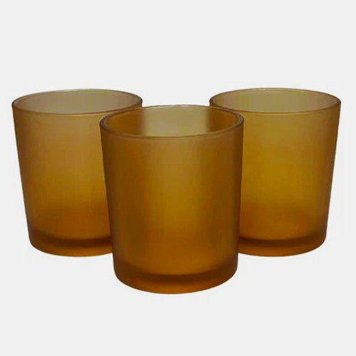 20 Pack Brown Frosted Glass Votive Tealight Candle Holders House Party Centerpiece Xmas Wedding Decor Glass V382-BROWNFHX20