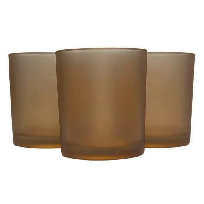 40 Pack Brown Frosted Glass Votive Tealight Candle Holders House Party Centerpiece Xmas Wedding Decor Glass V382-BROWNFHX40