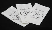 100 Pack Wedding Cake Bags Greaseproof Wax Paper Slice Take Home Favour Heart n Message V382-CAKEBAG100BBG