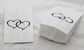 100 Pack Wedding Cake Bags Greaseproof Wax Paper Slice Take Home Favour Large Heart V382-CAKEBAG100BLKHRT