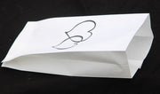 100 Pack Wedding Cake Bags Greaseproof Wax Paper Slice Take Home Favour Large Heart V382-CAKEBAG100BLKHRT