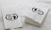 100 Pack Wedding Cake Bags Greaseproof Wax Paper Slice Take Home Favour Bride Groom in Heart V382-CAKEBAG100WALTZ
