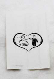 100 Pack Wedding Cake Bags Greaseproof Wax Paper Slice Take Home Favour Bride Groom in Heart V382-CAKEBAG100WALTZ