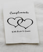 150 Pack Wedding Cake Bags Greaseproof Wax Paper Slice Take Home Favour Heart n Message V382-CAKEBAG150BBG