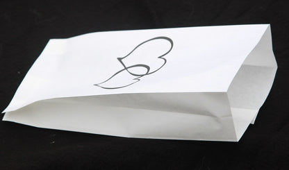 150 Pack Wedding Cake Bags Greaseproof Wax Paper Slice Take Home Favour Large Heart V382-CAKEBAG150BLKHRT