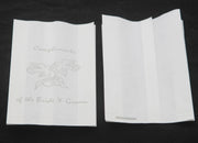 150 Pack Wedding Cake Bags Greaseproof Wax Paper Slice Take Home Favour Silver Doves V382-CAKEBAG150DOVES