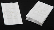 150 Pack Wedding Cake Bags Greaseproof Wax Paper Slice Take Home Favour Silver Heart n Message V382-CAKEBAG150SBG