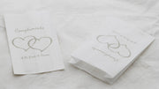 150 Pack Wedding Cake Bags Greaseproof Wax Paper Slice Take Home Favour Silver Heart n Message V382-CAKEBAG150SBG
