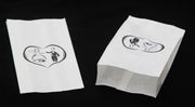 150 Pack Wedding Cake Bags Greaseproof Wax Paper Slice Take Home Favour Bride Groom in Heart V382-CAKEBAG150WALTZ