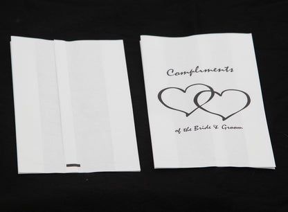 200 Pack Wedding Cake Bags Greaseproof Wax Paper Slice Take Home Favour Heart n Message V382-CAKEBAG200BBG