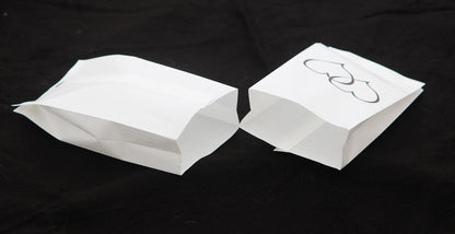 200 Pack Wedding Cake Bags Greaseproof Wax Paper Slice Take Home Favour Large Heart V382-CAKEBAG200BLKHRT