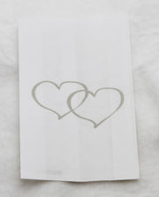 200 Pack Wedding Cake Bags Greaseproof Wax Paper Slice Take Home Favour Large Silver Heart V382-CAKEBAG200SILHRT