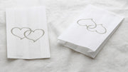 200 Pack Wedding Cake Bags Greaseproof Wax Paper Slice Take Home Favour Large Silver Heart V382-CAKEBAG200SILHRT