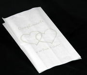 50 Pack Wedding Cake Bags Greaseproof Wax Paper Slice Take Home Favour Silver Heart n Message V382-CAKEBAG50SBG