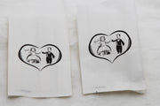 50 Pack Wedding Cake Bags Greaseproof Wax Paper Slice Take Home Favour Bride Groom in Heart V382-CAKEBAG50WALTZ